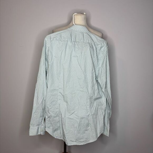 Express- Blue & White Extra Slim Button Down - Picture 2 of 2